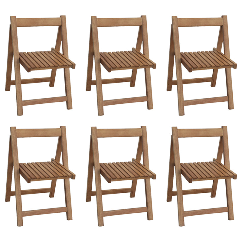 Contemporary Solid Wood Dining Chair Open Back Folding Side Chair
