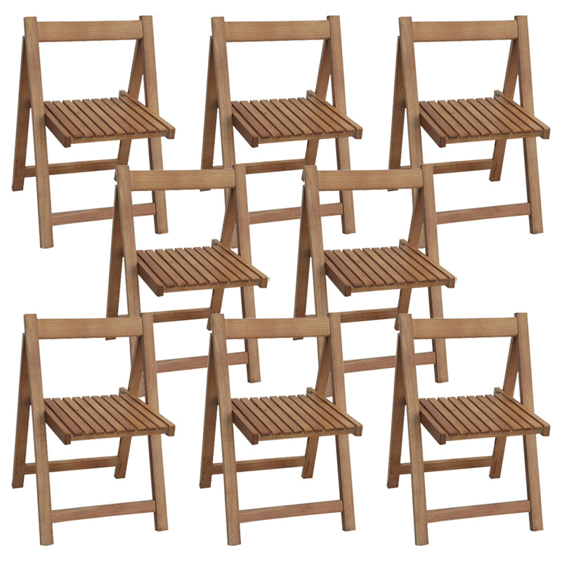 Contemporary Solid Wood Dining Chair Open Back Folding Side Chair