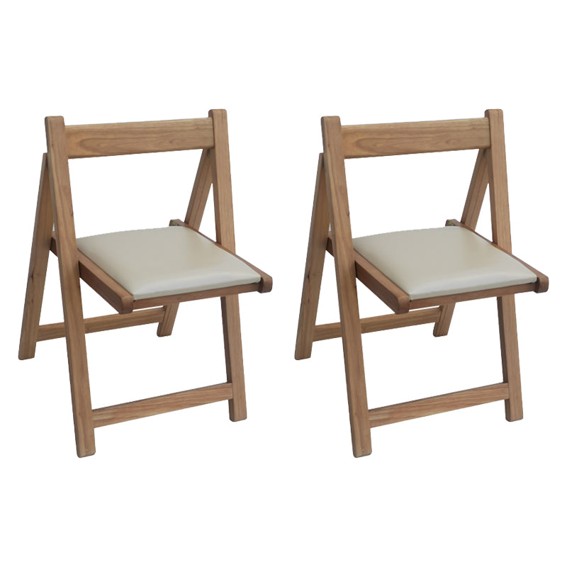 Contemporary Solid Wood Dining Chair Open Back Folding Side Chair