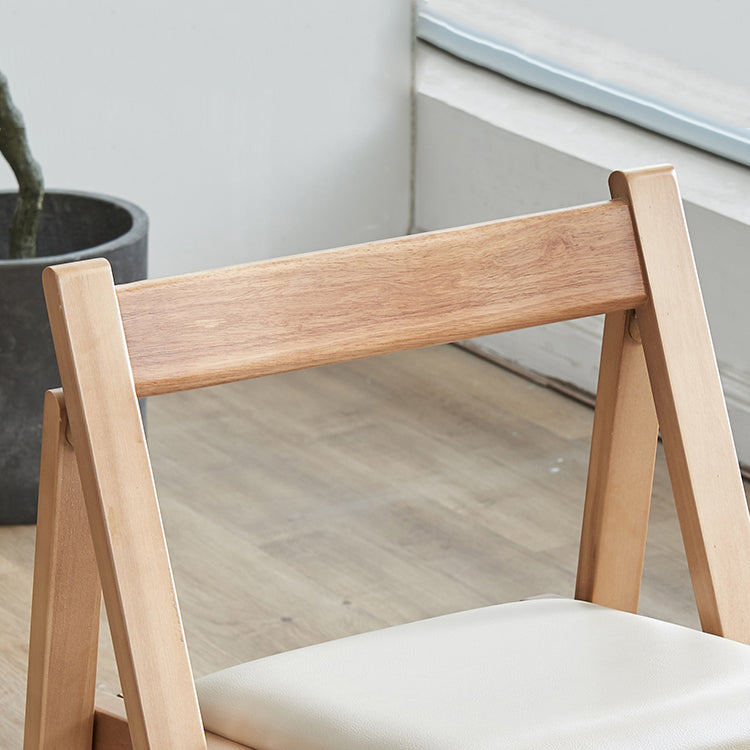 Contemporary Solid Wood Dining Chair Open Back Folding Side Chair