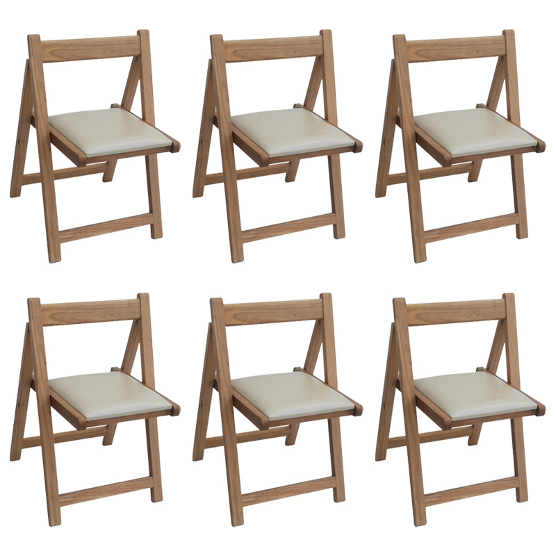 Contemporary Solid Wood Dining Chair Open Back Folding Side Chair