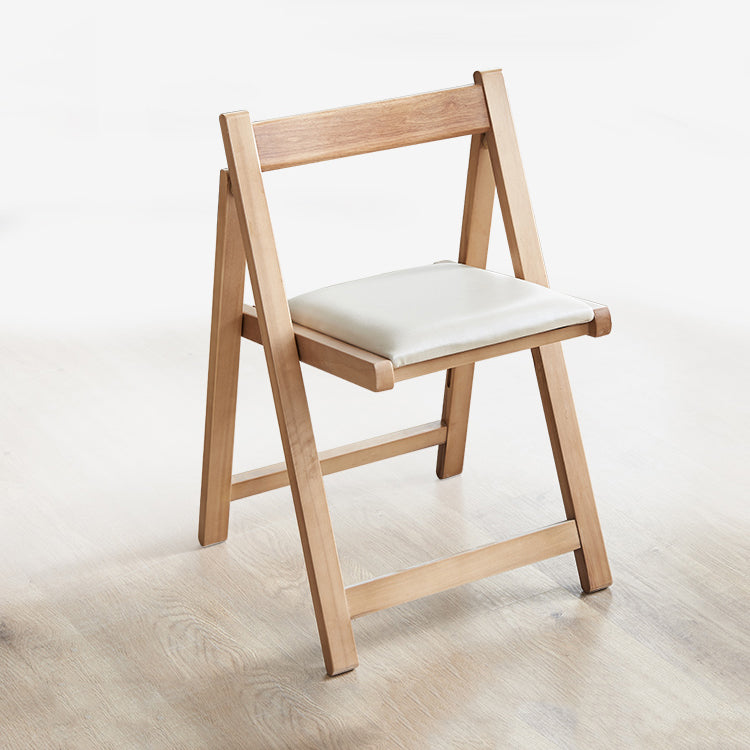 Contemporary Solid Wood Dining Chair Open Back Folding Side Chair
