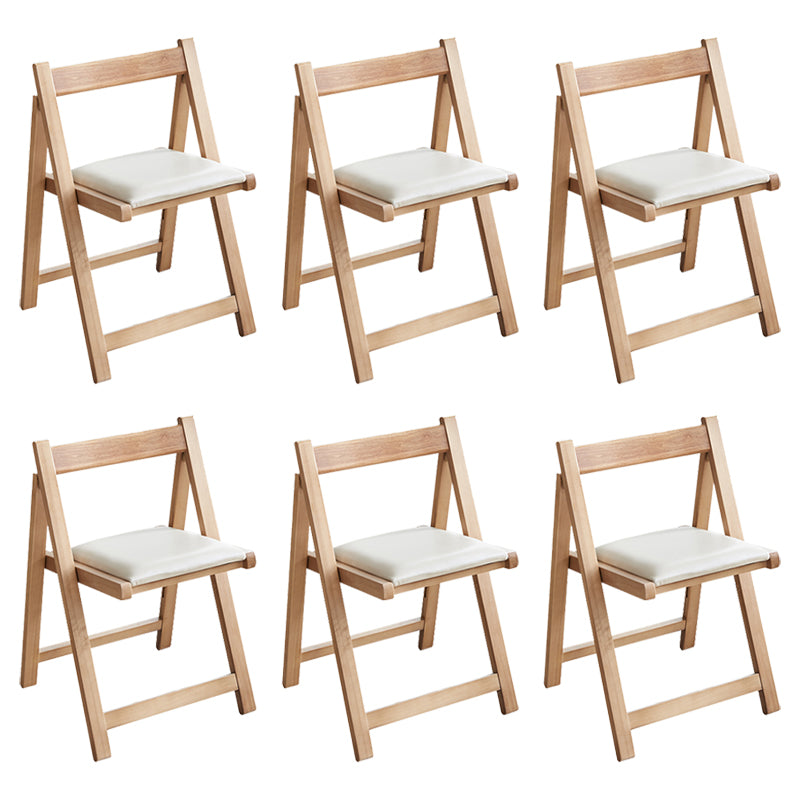 Contemporary Solid Wood Dining Chair Open Back Folding Side Chair