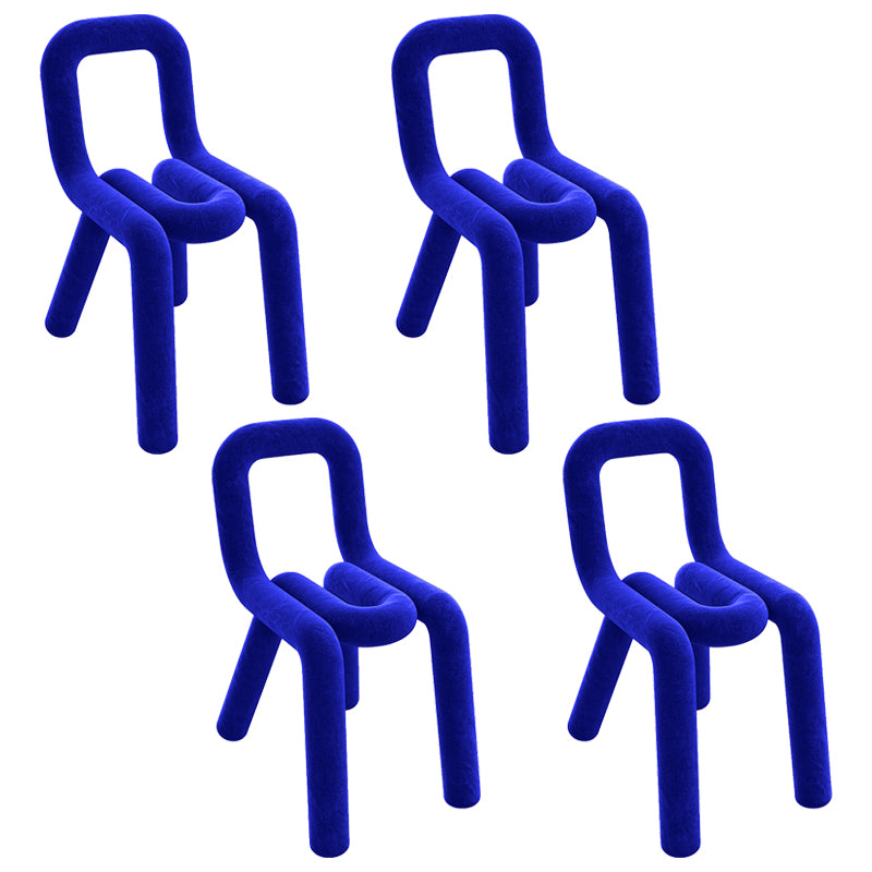 Modern Style Upholstered Dining Chair Open Back Dining Side Chair