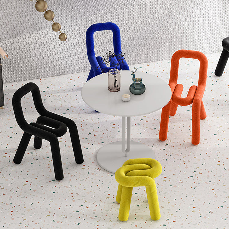 Modern Style Upholstered Dining Chair Open Back Dining Side Chair