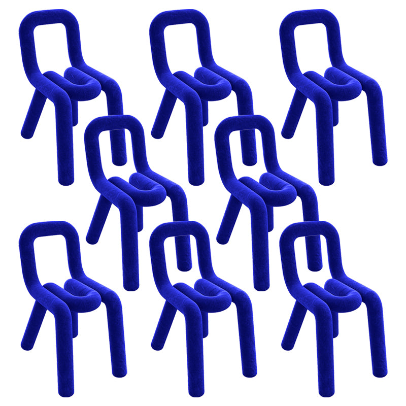 Modern Style Upholstered Dining Chair Open Back Dining Side Chair