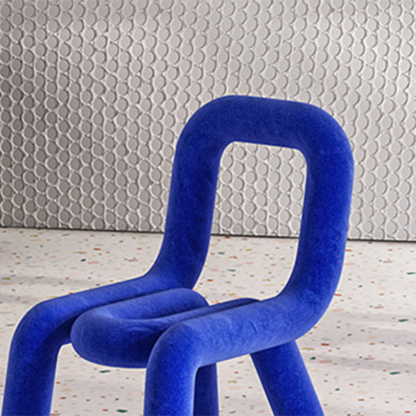 Modern Style Upholstered Dining Chair Open Back Dining Side Chair