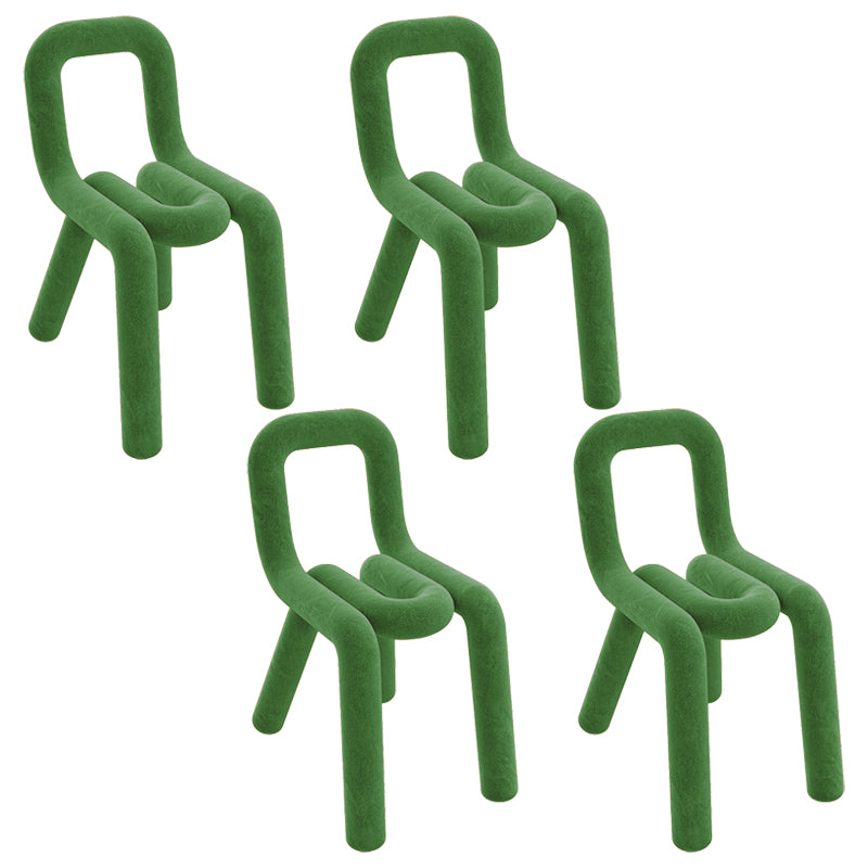 Modern Style Upholstered Dining Chair Open Back Dining Side Chair