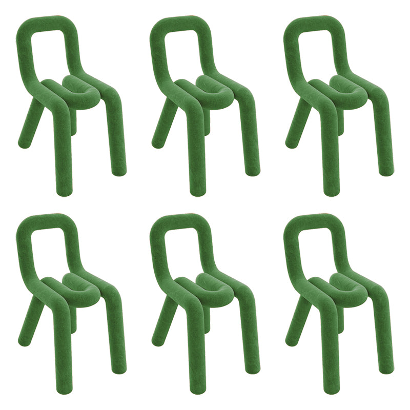 Modern Style Upholstered Dining Chair Open Back Dining Side Chair