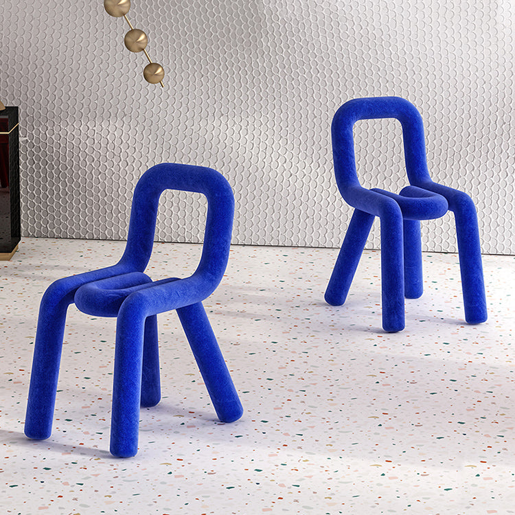 Modern Style Upholstered Dining Chair Open Back Dining Side Chair