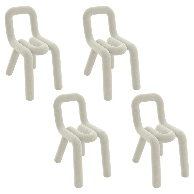 Modern Style Upholstered Dining Chair Open Back Dining Side Chair