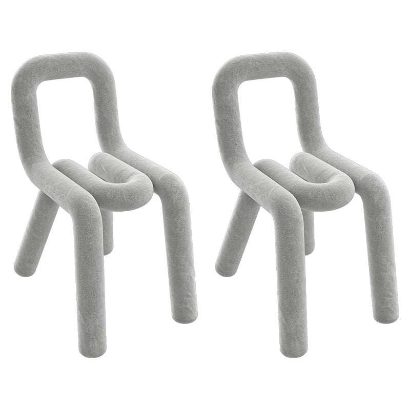 Modern Style Upholstered Dining Chair Open Back Dining Side Chair