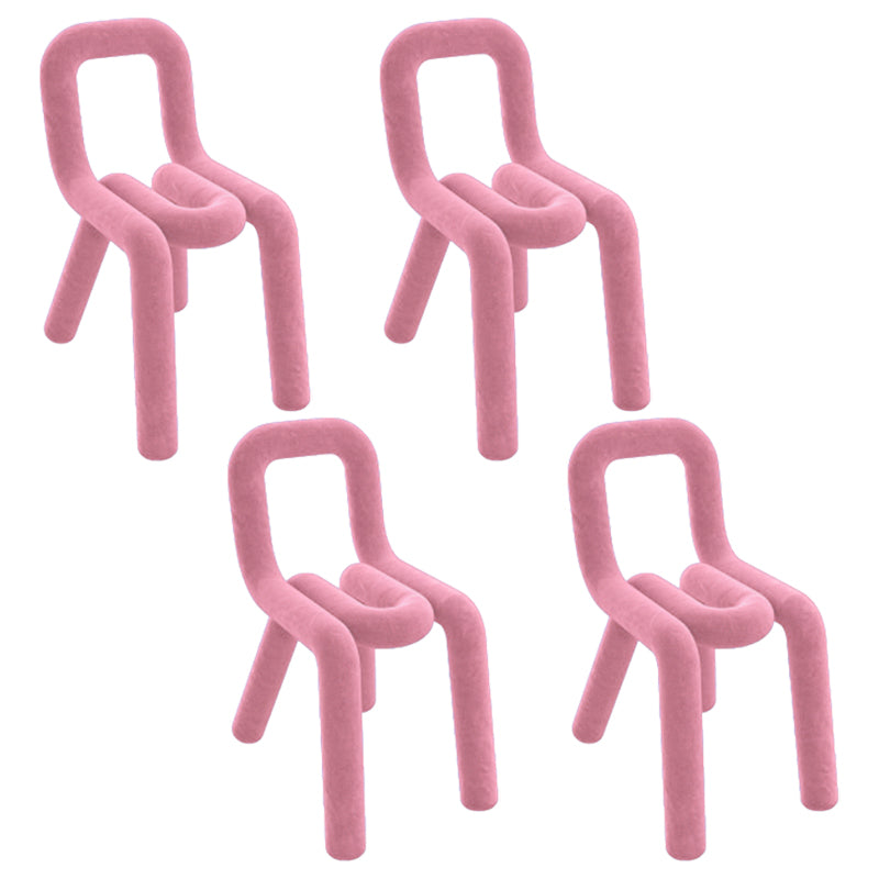 Modern Style Upholstered Dining Chair Open Back Dining Side Chair