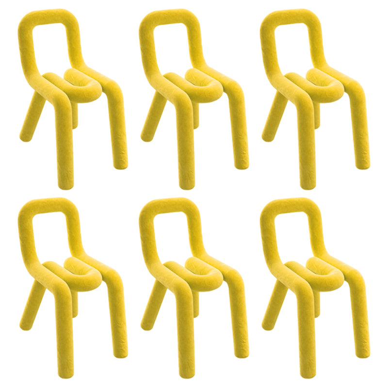 Modern Style Upholstered Dining Chair Open Back Dining Side Chair