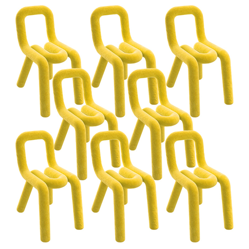 Modern Style Upholstered Dining Chair Open Back Dining Side Chair