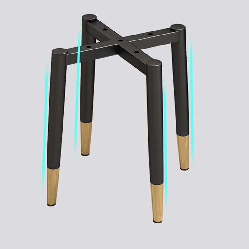 Faux Leather Glam Ottoman Square Pure Color Fade Resistant Cube Ottoman