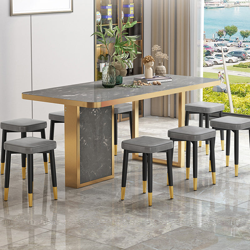 Faux Leather Glam Ottoman Square Pure Color Fade Resistant Cube Ottoman