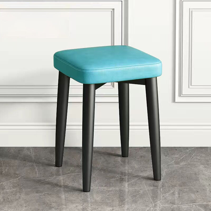 Glam Square Ottoman Whole Colored Faux Leather Mildew Resistant Cube Ottoman