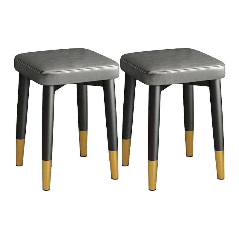 Glam Square Ottoman Whole Colored Faux Leather Mildew Resistant Cube Ottoman