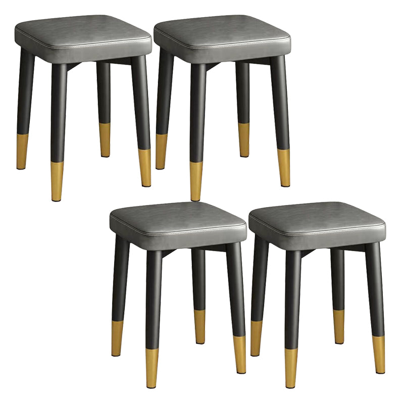 Glam Square Ottoman Whole Colored Faux Leather Mildew Resistant Cube Ottoman