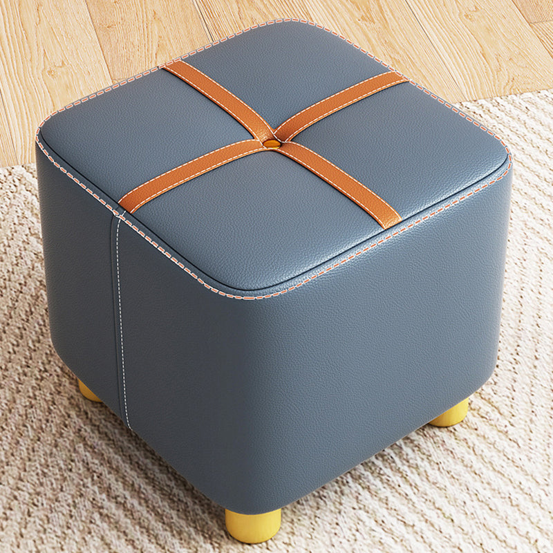 Contemporary Plain Pouf Ottoman Plain Tufted Square Water Resistant Pouf Chair