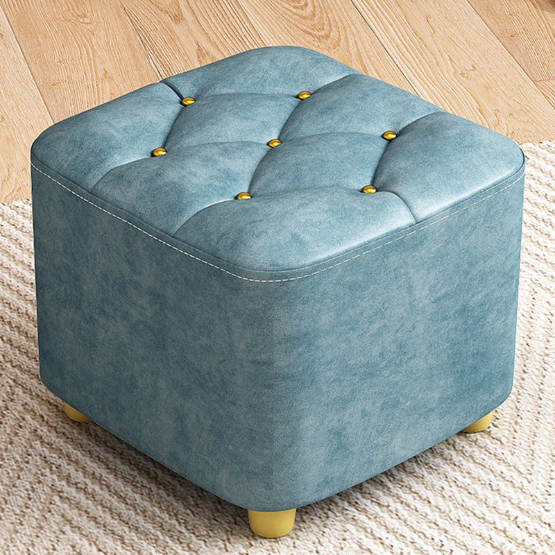 Contemporary Plain Pouf Ottoman Plain Tufted Square Water Resistant Pouf Chair
