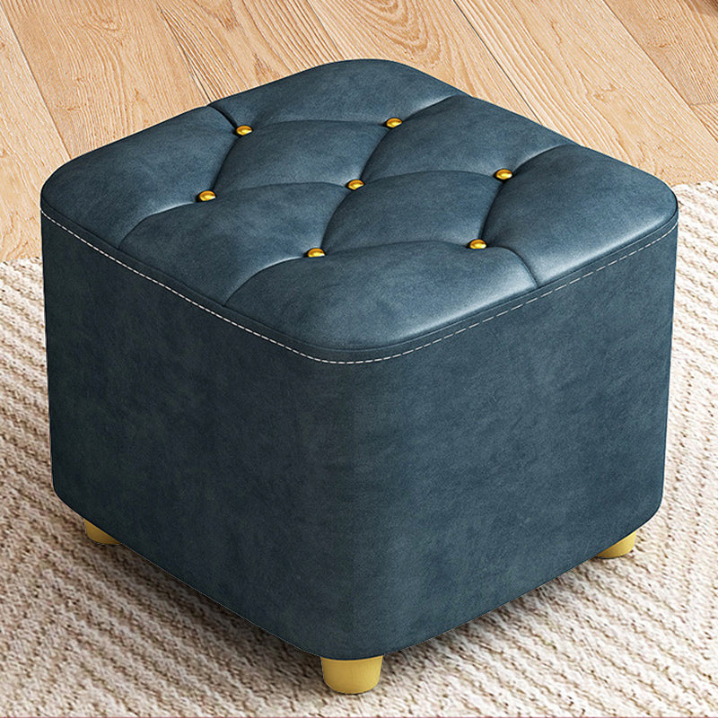 Contemporary Plain Pouf Ottoman Plain Tufted Square Water Resistant Pouf Chair