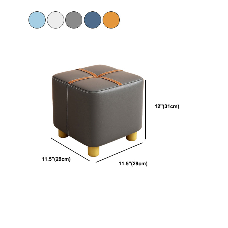 Contemporary Plain Pouf Ottoman Plain Tufted Square Water Resistant Pouf Chair