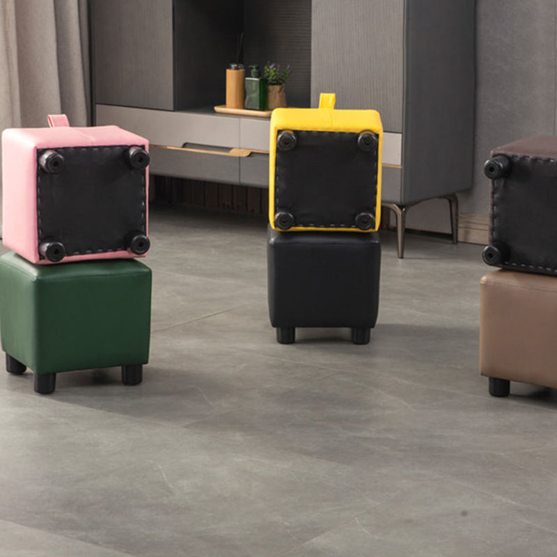 Faux Leather Standard Square Water Resistant Indoor Standard