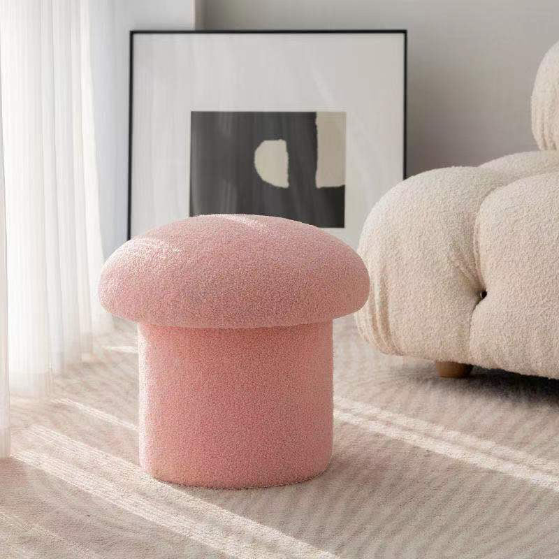 Contemporary Specialty Ottoman Velvet Tear Resistant Plain Pouf Ottoman