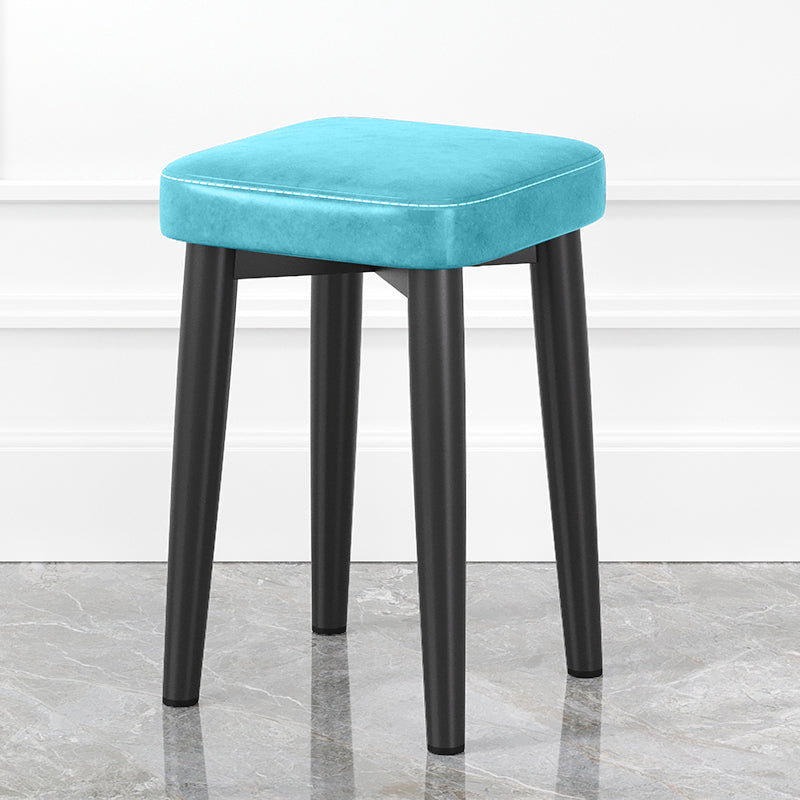 Glam Square Indoor Ottoman Faux Leather Whole Colored Cube Water Resistant Ottoman