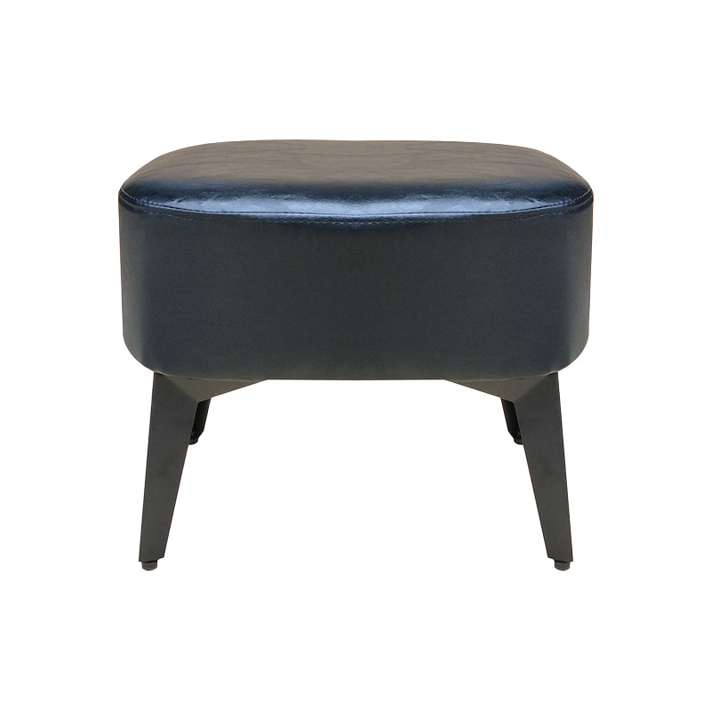 Modern Plain Chair Ottoman PU Leather Rectangle Stain Resistant Footstool Ottoman