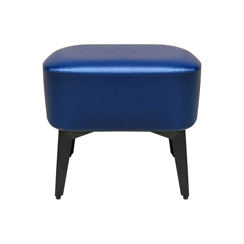Modern Plain Chair Ottoman PU Leather Rectangle Stain Resistant Footstool Ottoman