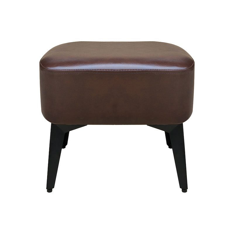 Modern Plain Chair Ottoman PU Leather Rectangle Stain Resistant Footstool Ottoman