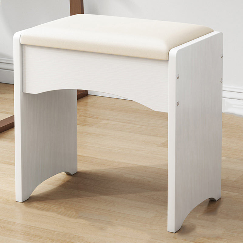 Genuine Leather Standard Ottoman Stain Resistant Rectangle Mid-Century Modern Ottoman