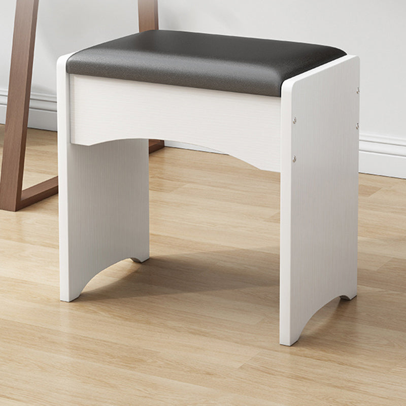 Genuine Leather Standard Ottoman Stain Resistant Rectangle Mid-Century Modern Ottoman