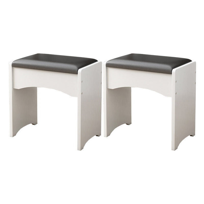 Genuine Leather Standard Ottoman Stain Resistant Rectangle Mid-Century Modern Ottoman