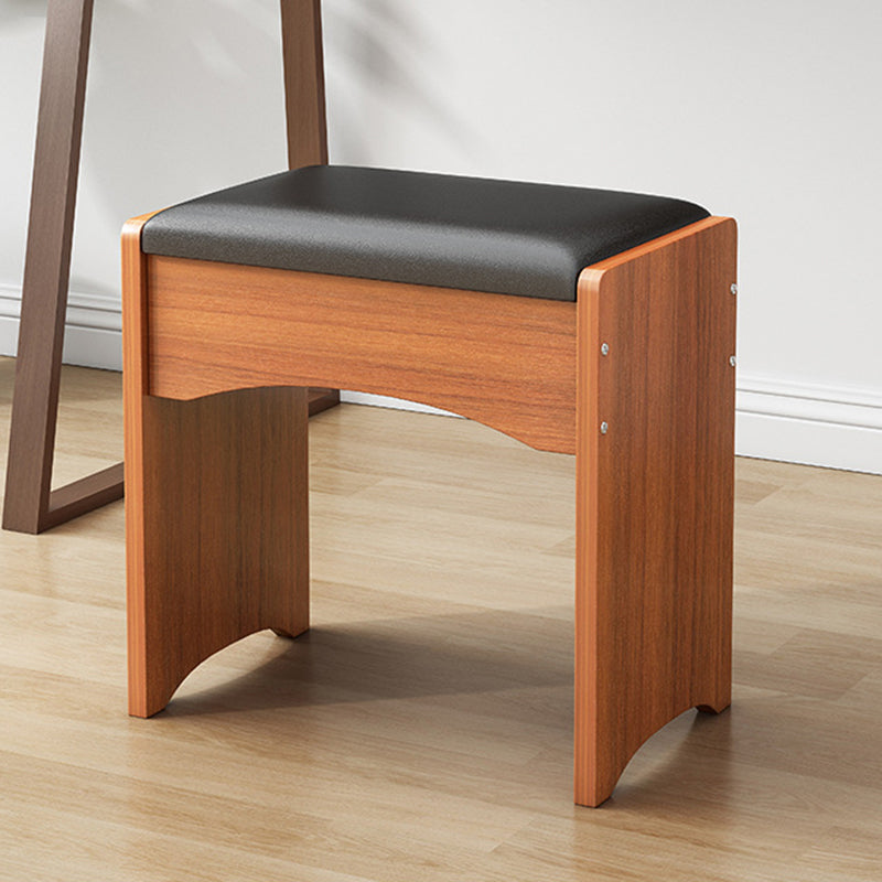 Genuine Leather Standard Ottoman Stain Resistant Rectangle Mid-Century Modern Ottoman