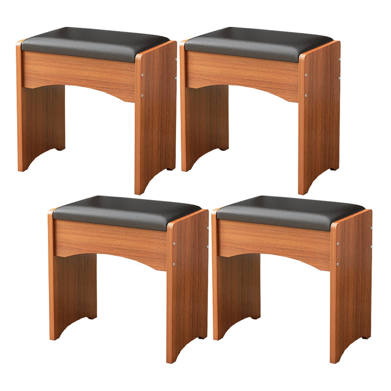 Genuine Leather Standard Ottoman Stain Resistant Rectangle Mid-Century Modern Ottoman