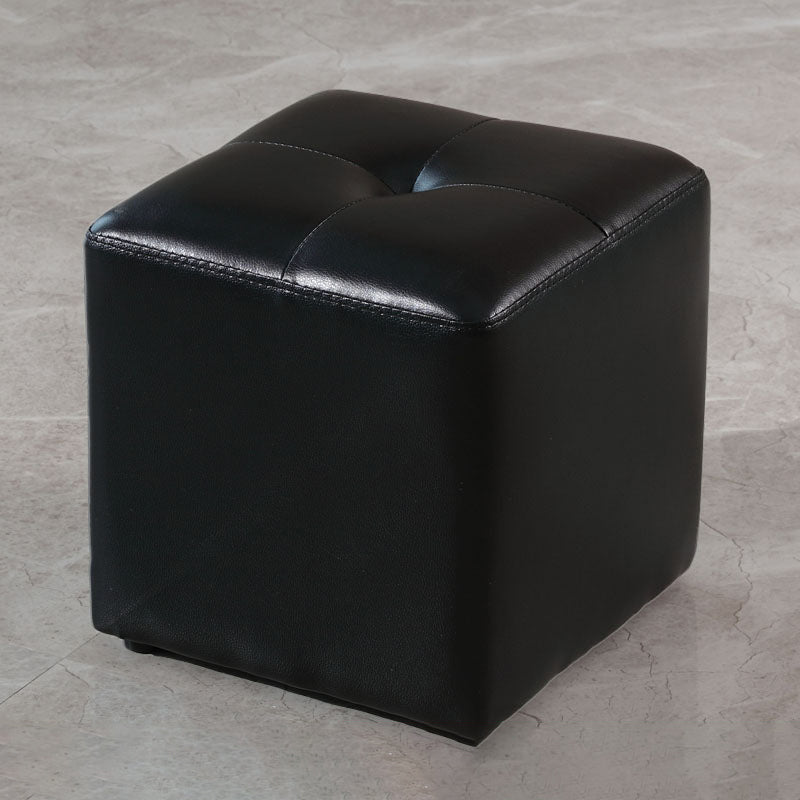 Modern Black Water Resistant Cube Square Leather Indoor Cube