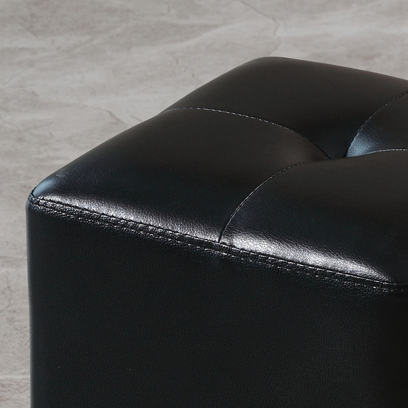 Modern Black Water Resistant Cube Square Leather Indoor Cube