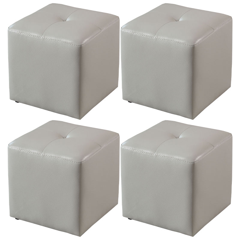 Modern Black Water Resistant Cube Square Leather Indoor Cube