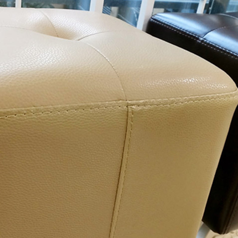 Modern Black Water Resistant Cube Square Leather Indoor Cube