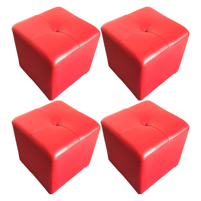 Modern Black Water Resistant Cube Square Leather Indoor Cube