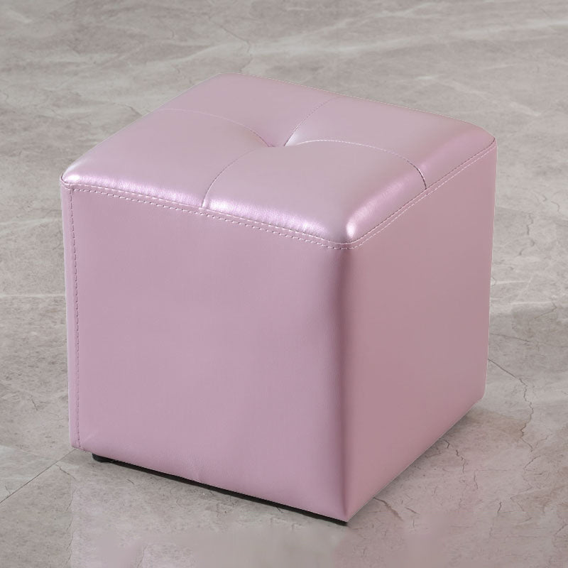 Modern Black Water Resistant Cube Square Leather Indoor Cube