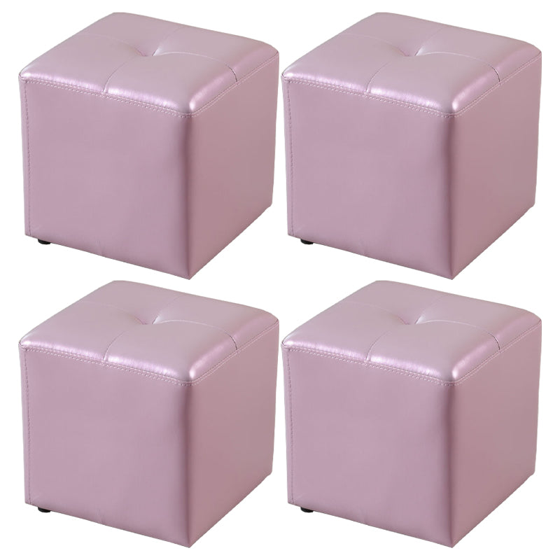 Modern Black Water Resistant Cube Square Leather Indoor Cube