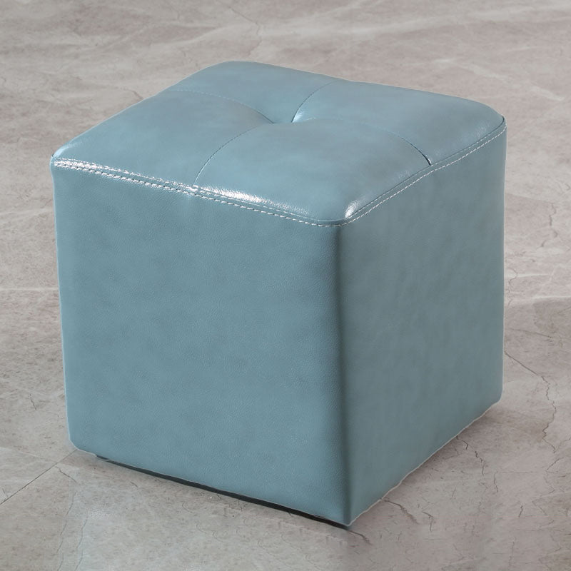 Modern Black Water Resistant Cube Square Leather Indoor Cube