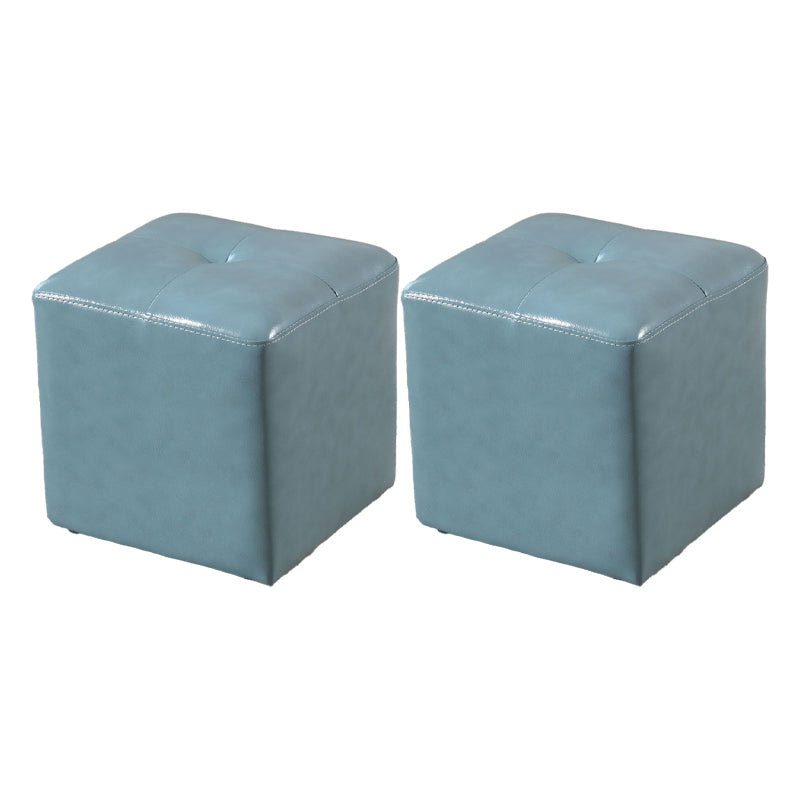 Modern Black Water Resistant Cube Square Leather Indoor Cube