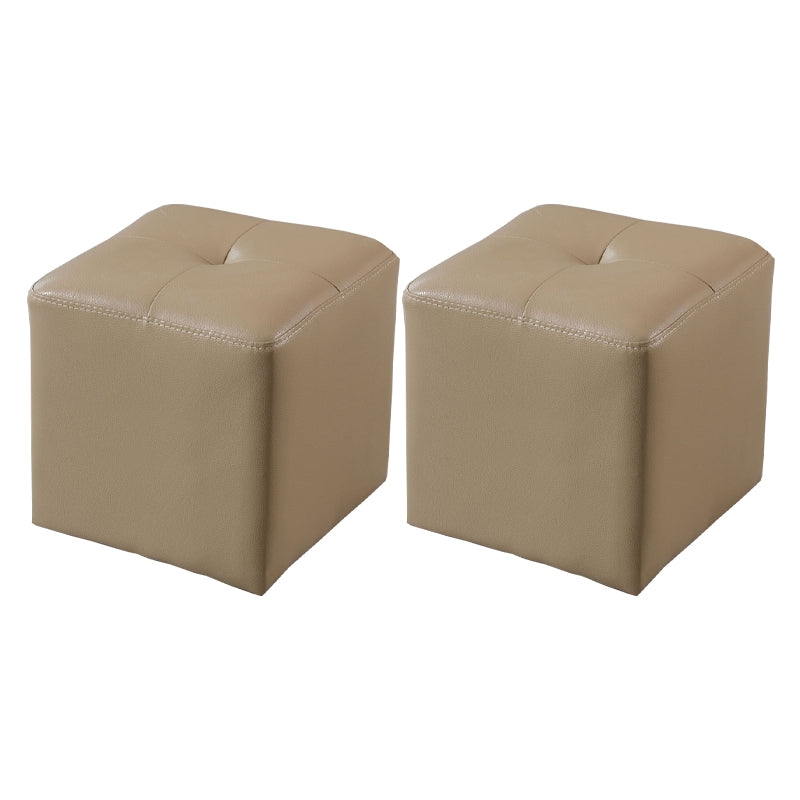 Modern Black Water Resistant Cube Square Leather Indoor Cube