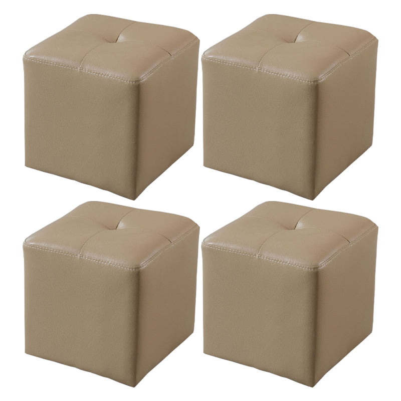 Modern Black Water Resistant Cube Square Leather Indoor Cube